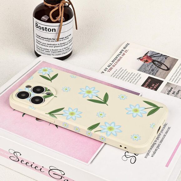 NEW Case for iPhone 13 Pro Max Vintage Blue Flowers Pattern Design Qty 2 - Picture 2 of 7